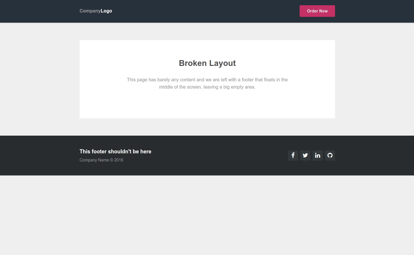 Зламаний футер